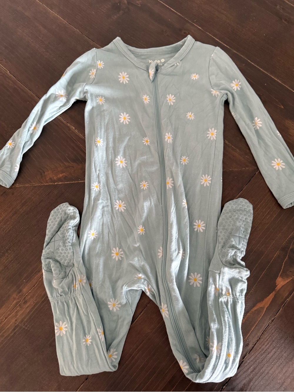 Kyte Baby Bamboo Footie Blue Daisy Size 18/24 Month